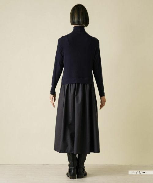 NEMIKA / ネミカ ドレス | 異素材切替ワンピース【PUPULA】 | 詳細6