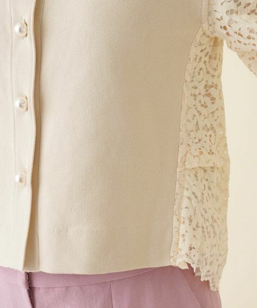 NEMIKA / ネミカ カーディガン・ボレロ | レース切替カーディガン【MARILYN MOON】 | 詳細10