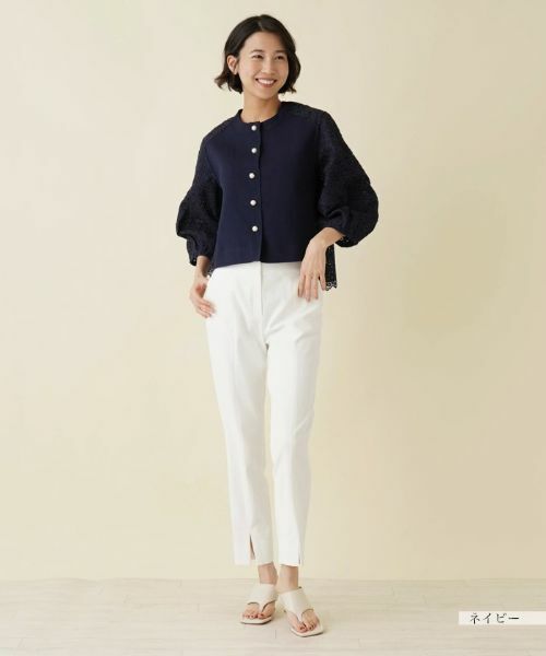 NEMIKA / ネミカ カーディガン・ボレロ | レース切替カーディガン【MARILYN MOON】 | 詳細12