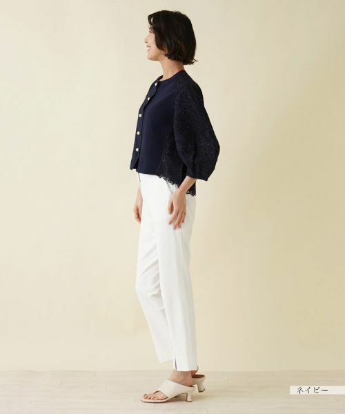 NEMIKA / ネミカ カーディガン・ボレロ | レース切替カーディガン【MARILYN MOON】 | 詳細13