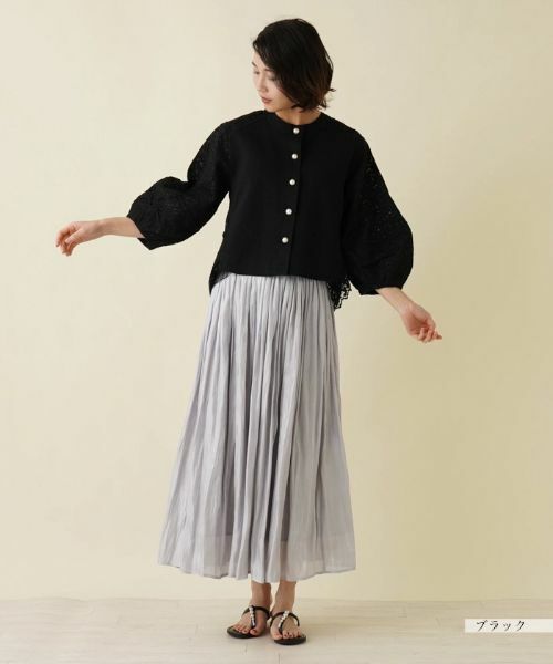 NEMIKA / ネミカ カーディガン・ボレロ | レース切替カーディガン【MARILYN MOON】 | 詳細15