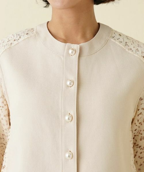 NEMIKA / ネミカ カーディガン・ボレロ | レース切替カーディガン【MARILYN MOON】 | 詳細7