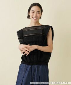 NEMIKA / ネミカ ニット・セーター | ハシゴレース×フリンジプルオーバー【SUPPORT SURFACE】