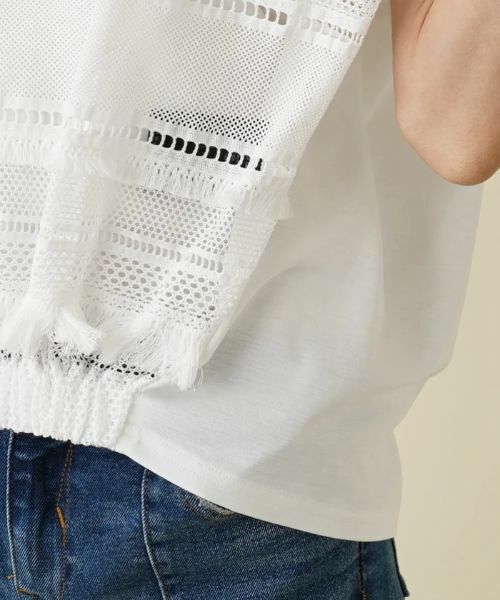 NEMIKA / ネミカ ニット・セーター | ハシゴレース×フリンジプルオーバー【SUPPORT SURFACE】 | 詳細10