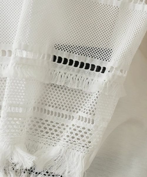 NEMIKA / ネミカ ニット・セーター | ハシゴレース×フリンジプルオーバー【SUPPORT SURFACE】 | 詳細11