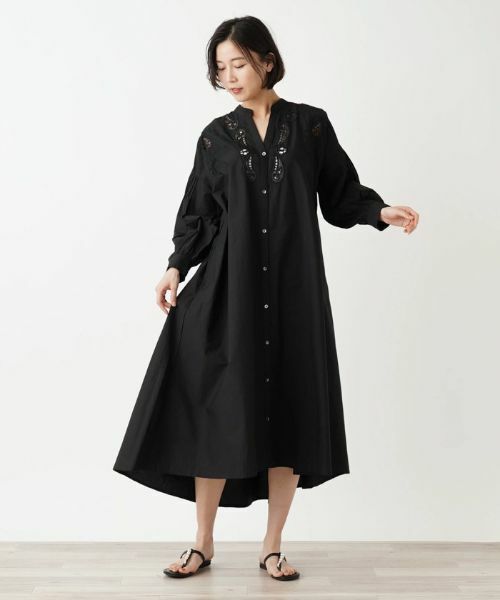 NEMIKA / ネミカ ドレス | 刺繍スキッパーネックワンピース【torrazzo donna】 | 詳細14