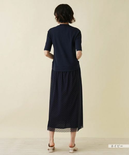 NEMIKA / ネミカ ドレス | ドット切替えワンピース【PUPULA】 | 詳細16