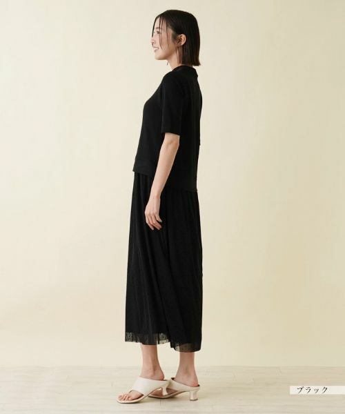 NEMIKA / ネミカ ドレス | ドット切替えワンピース【PUPULA】 | 詳細2