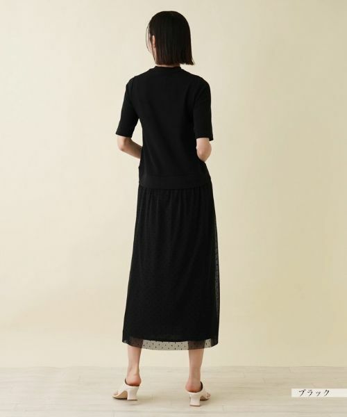 NEMIKA / ネミカ ドレス | ドット切替えワンピース【PUPULA】 | 詳細3