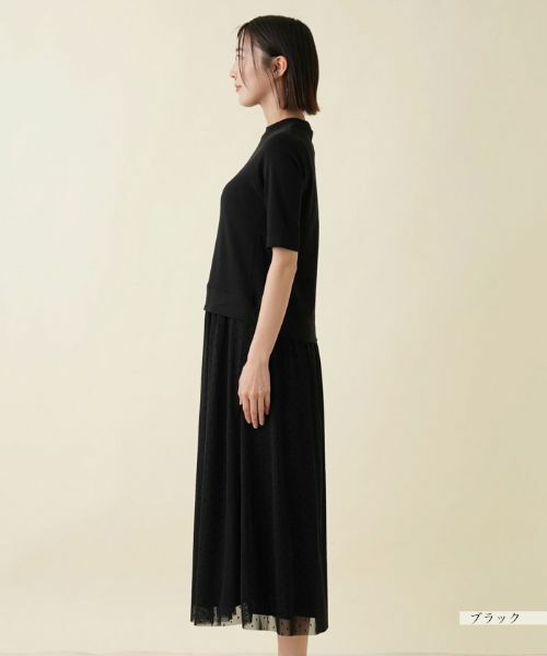 NEMIKA / ネミカ ドレス | ドット切替えワンピース【PUPULA】 | 詳細5