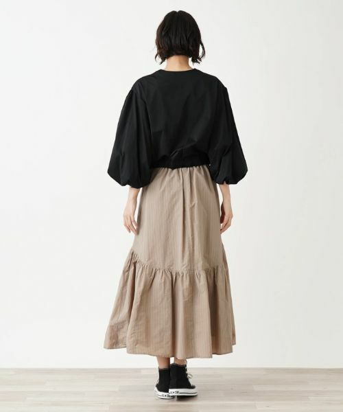 NEMIKA / ネミカ ミニ・ひざ丈スカート | ストライプ柄ティアードロングスカート【PASSIONE】 | 詳細19