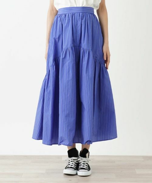 NEMIKA / ネミカ ミニ・ひざ丈スカート | ストライプ柄ティアードロングスカート【PASSIONE】 | 詳細4