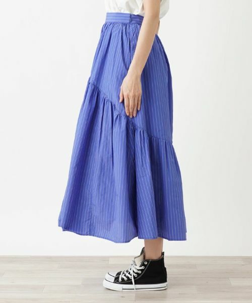 NEMIKA / ネミカ ミニ・ひざ丈スカート | ストライプ柄ティアードロングスカート【PASSIONE】 | 詳細5