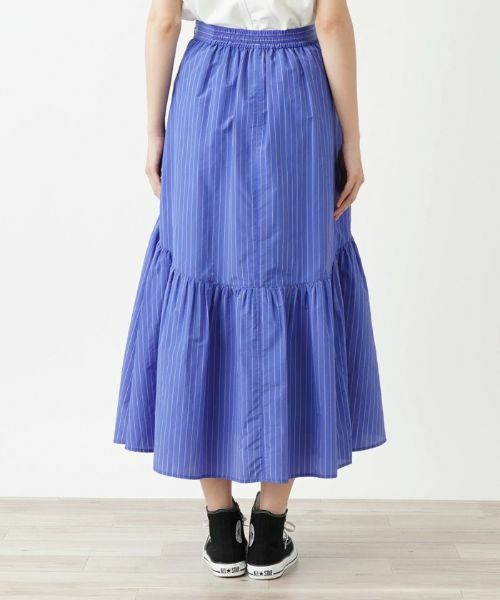 NEMIKA / ネミカ ミニ・ひざ丈スカート | ストライプ柄ティアードロングスカート【PASSIONE】 | 詳細6