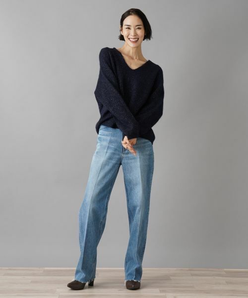 NEMIKA / ネミカ ニット・セーター | Vネックラメニット【SCAGLIONE】 | 詳細6