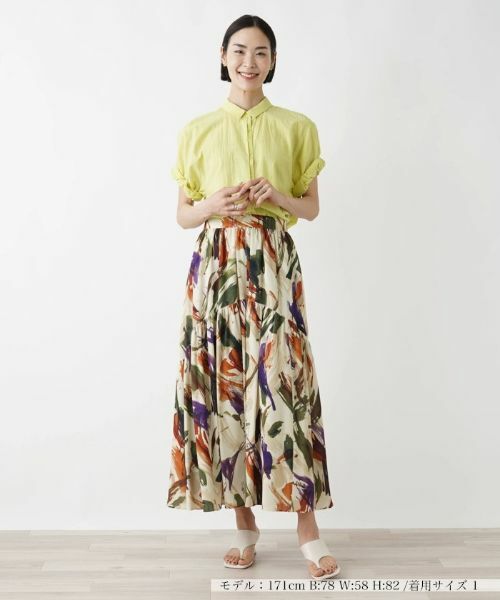 NEMIKA / ネミカ ミニ・ひざ丈スカート | 切替フレアスカート【PASSIONE】 | 詳細1