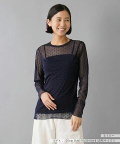 NEMIKA / ネミカ カットソー | フロッキードットシアー長袖カットソー【PUPULA】