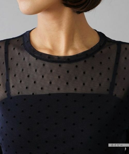 NEMIKA / ネミカ カットソー | フロッキードットシアー長袖カットソー【PUPULA】 | 詳細10