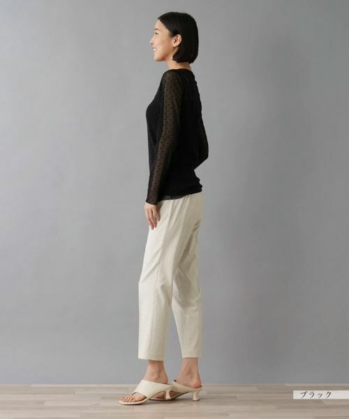 NEMIKA / ネミカ カットソー | フロッキードットシアー長袖カットソー【PUPULA】 | 詳細2