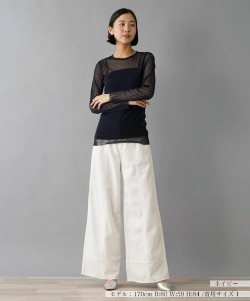 NEMIKA / ネミカ カットソー | フロッキードットシアー長袖カットソー【PUPULA】 | 詳細4