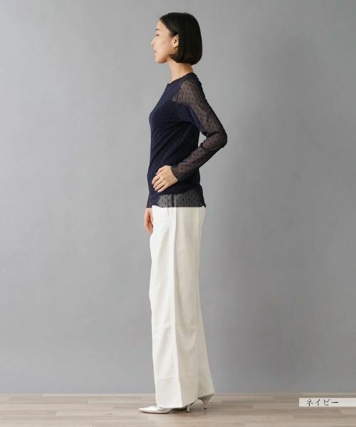 NEMIKA / ネミカ カットソー | フロッキードットシアー長袖カットソー【PUPULA】 | 詳細5