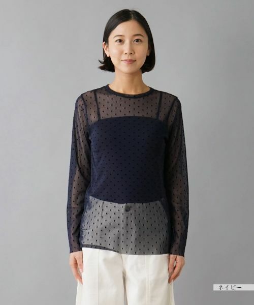 NEMIKA / ネミカ カットソー | フロッキードットシアー長袖カットソー【PUPULA】 | 詳細7