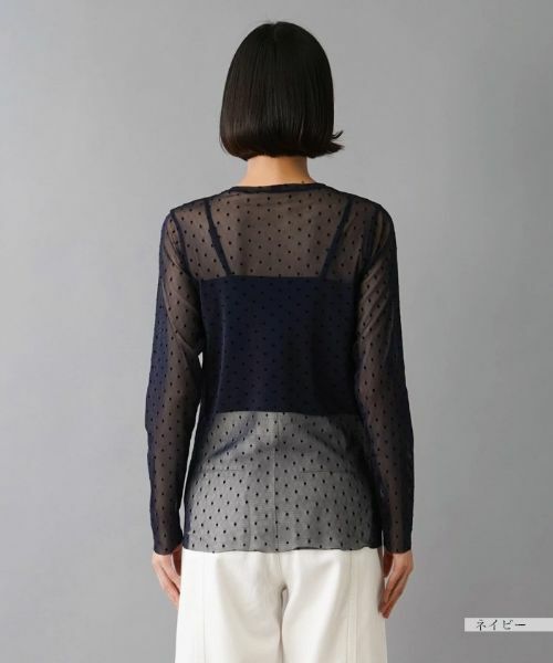 NEMIKA / ネミカ カットソー | フロッキードットシアー長袖カットソー【PUPULA】 | 詳細9