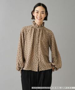 NEMIKA / ネミカ シャツ・ブラウス | ドット柄ロングスリーブブラウス【NEMIKA】