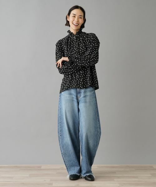 NEMIKA / ネミカ シャツ・ブラウス | ドット柄ロングスリーブブラウス【NEMIKA】 | 詳細1