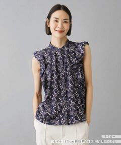 フリルノースリーブブラウス【NEMIKA】