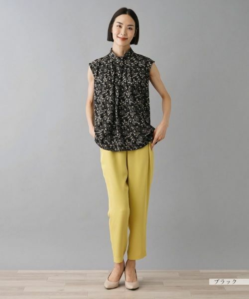 NEMIKA / ネミカ シャツ・ブラウス | フラワープリントノースリーブブラウス【NEMIKA】 | 詳細1