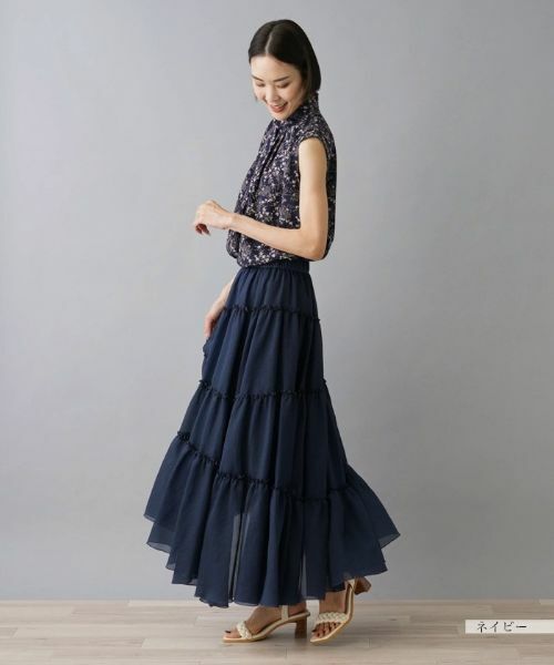 NEMIKA / ネミカ シャツ・ブラウス | フラワープリントノースリーブブラウス【NEMIKA】 | 詳細5