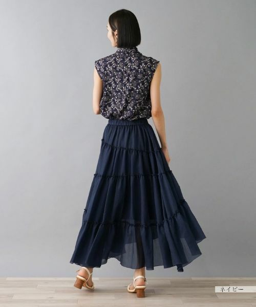 NEMIKA / ネミカ シャツ・ブラウス | フラワープリントノースリーブブラウス【NEMIKA】 | 詳細6