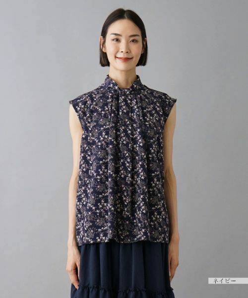 NEMIKA / ネミカ シャツ・ブラウス | フラワープリントノースリーブブラウス【NEMIKA】 | 詳細7