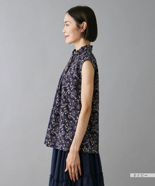 NEMIKA / ネミカ シャツ・ブラウス | フラワープリントノースリーブブラウス【NEMIKA】 | 詳細8