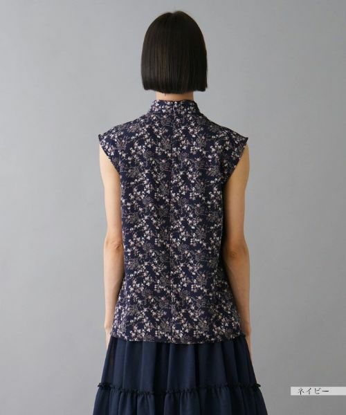 NEMIKA / ネミカ シャツ・ブラウス | フラワープリントノースリーブブラウス【NEMIKA】 | 詳細9