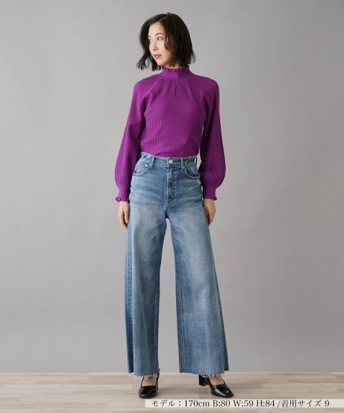 NEMIKA / ネミカ デニムパンツ | ワイドフレアデニムパンツ【YANUK】 | 詳細1