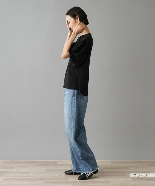 NEMIKA / ネミカ シャツ・ブラウス | クルーネックハーフスリーブブラウス【NEMIKA】 | 詳細2