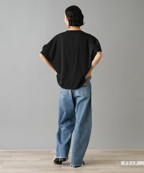 NEMIKA / ネミカ シャツ・ブラウス | クルーネックハーフスリーブブラウス【NEMIKA】 | 詳細3