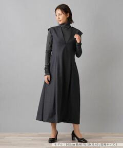 NEMIKA ブラック シャツワンピース 半袖 ナイロンギャザーワンピース【NEMIKA】|ネミカ | レリアン公式