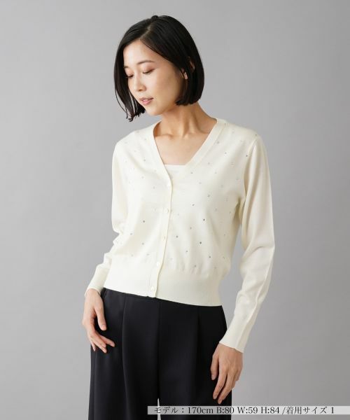 NEMIKA/ネミカ ニットカーディガン【NEMIKA】 アイボリー 11(L) NEMIKA/ネミカ ニットカーディガン【NEMIKA】 アイボリー 11(L)