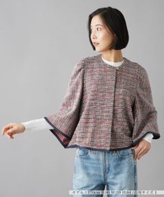 NEMIKA / ネミカ テーラードジャケット | ノーカラーツイードジャケット