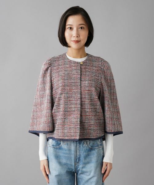 NEMIKA / ネミカ テーラードジャケット | ノーカラーツイードジャケット | 詳細10