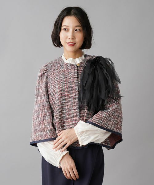 NEMIKA / ネミカ テーラードジャケット | ノーカラーツイードジャケット | 詳細13