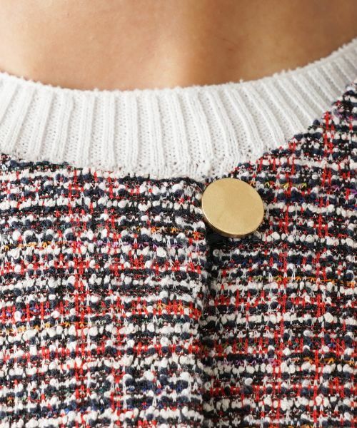 NEMIKA / ネミカ テーラードジャケット | ノーカラーツイードジャケット | 詳細15