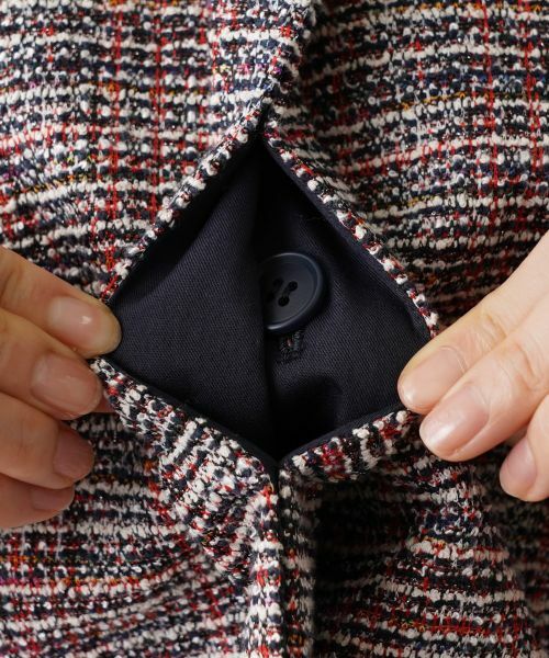 NEMIKA / ネミカ テーラードジャケット | ノーカラーツイードジャケット | 詳細16