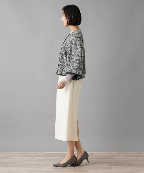 NEMIKA / ネミカ テーラードジャケット | ノーカラーツイードジャケット | 詳細2