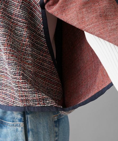 NEMIKA / ネミカ テーラードジャケット | ノーカラーツイードジャケット | 詳細21