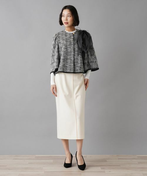 NEMIKA / ネミカ テーラードジャケット | ノーカラーツイードジャケット | 詳細4