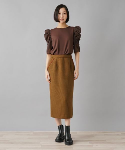 NEMIKA / ネミカ ミニ・ひざ丈スカート | 【セットアップ対応】チェック柄タイトスカート【NEMIKA】 | 詳細17